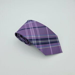 Mario Ferrari Tie Men's polyester Necktie Classic Purple Blue Size 58.5 x 3.5